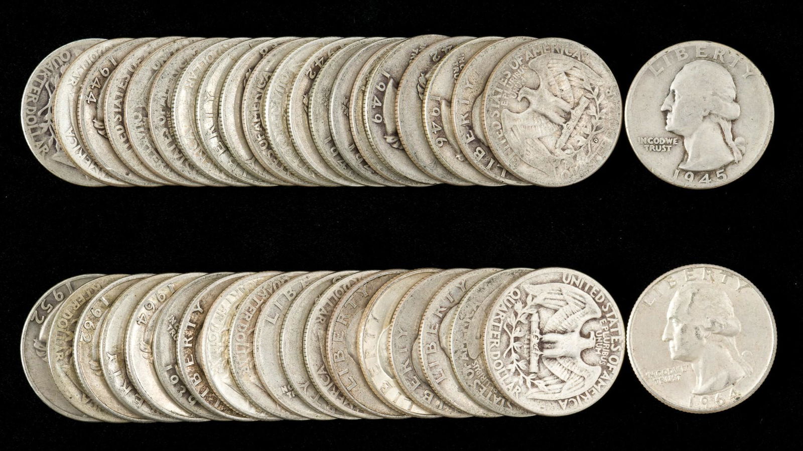 40 Washington Quarters (1939 - 1964) (1 of 1)