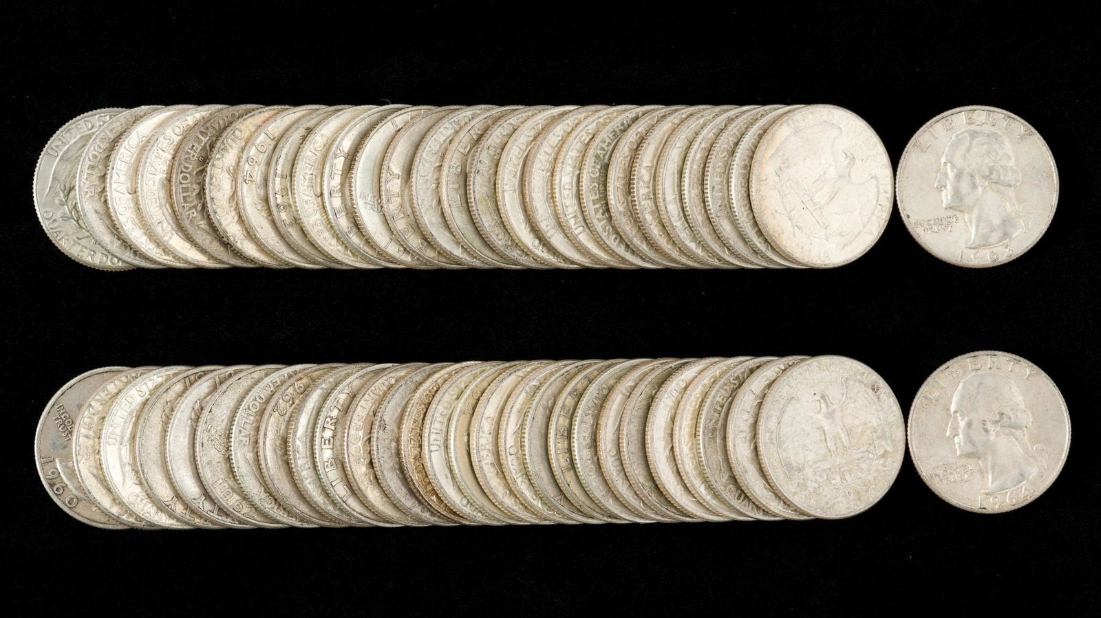 55 Washington Quarters (1961 - 1964) (1 of 1)