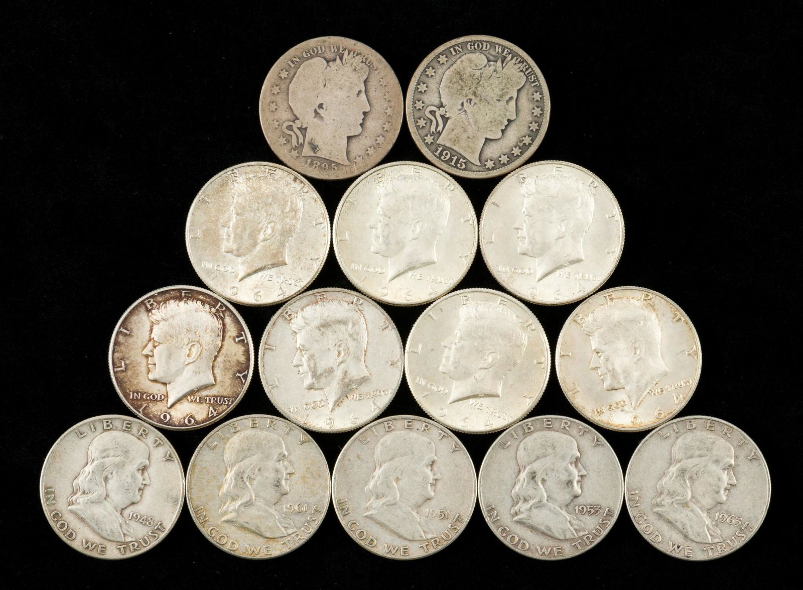 14 Half Dollars Incl 1895-S (1 of 2)