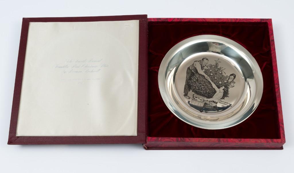 1973 Norman Rockwell Sterling Christmas Plate (1 of 5)