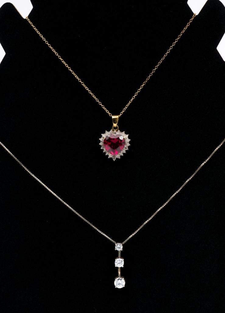 2 Sterling Pendant Necklaces (1 of 5)