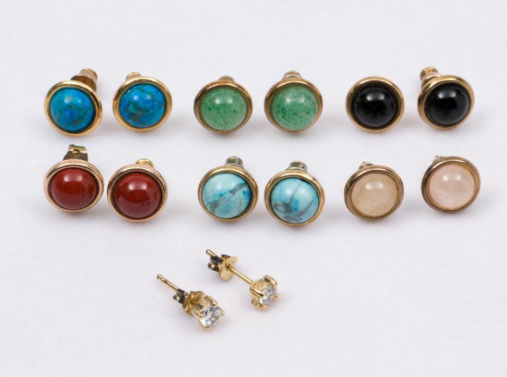 7 Pairs Gemstone Fashion Earrings (1 of 5)