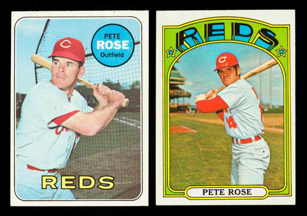 2 Topps Pete Rose Cards Incl 1969 #120 (1 of 2)