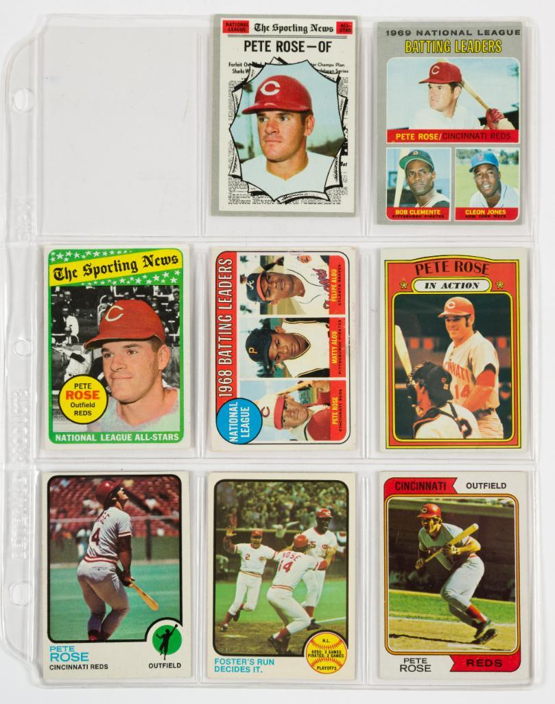 8 Topps Pete Rose Cards (1 of 2)