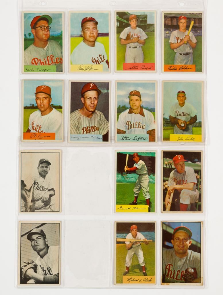 14 Vintage Bowman Stars Cards Incl 1953 & 1954 (1 of 2)