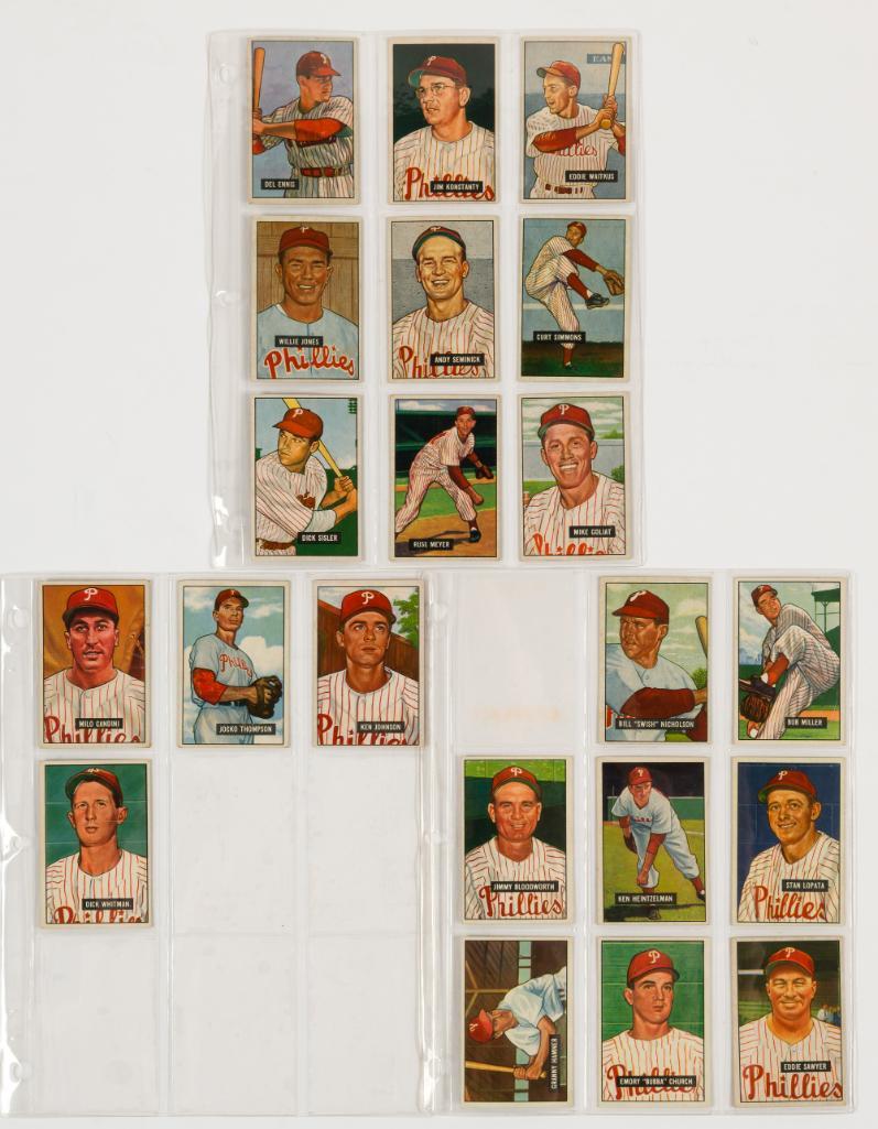 21 Vintage 1951 Bowman Baseball Cards (1 of 7)