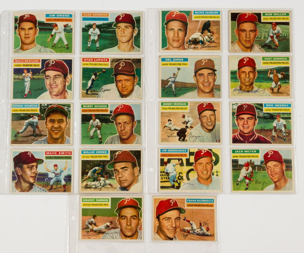 18 1956 Vintage Topps Baseball Cards (1 of 5)