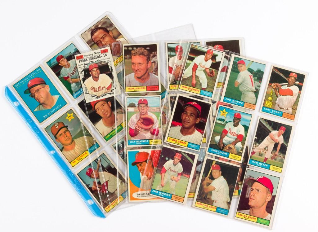 27 1961 Vintage Topps Baseball Cards (1 of 9)