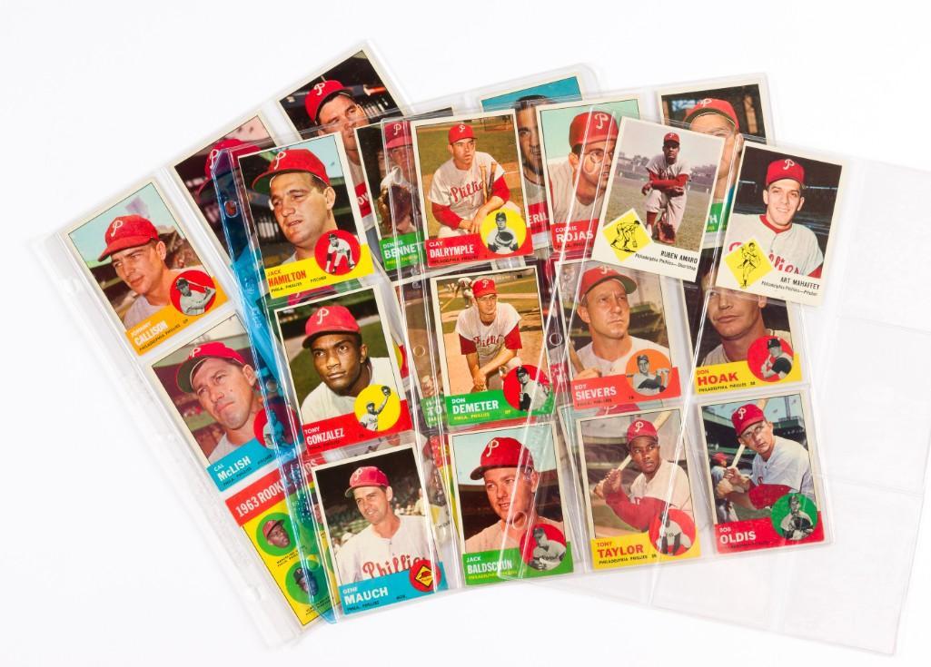29 1963 Vintage Topps & Fleer Baseball Cards (1 of 9)
