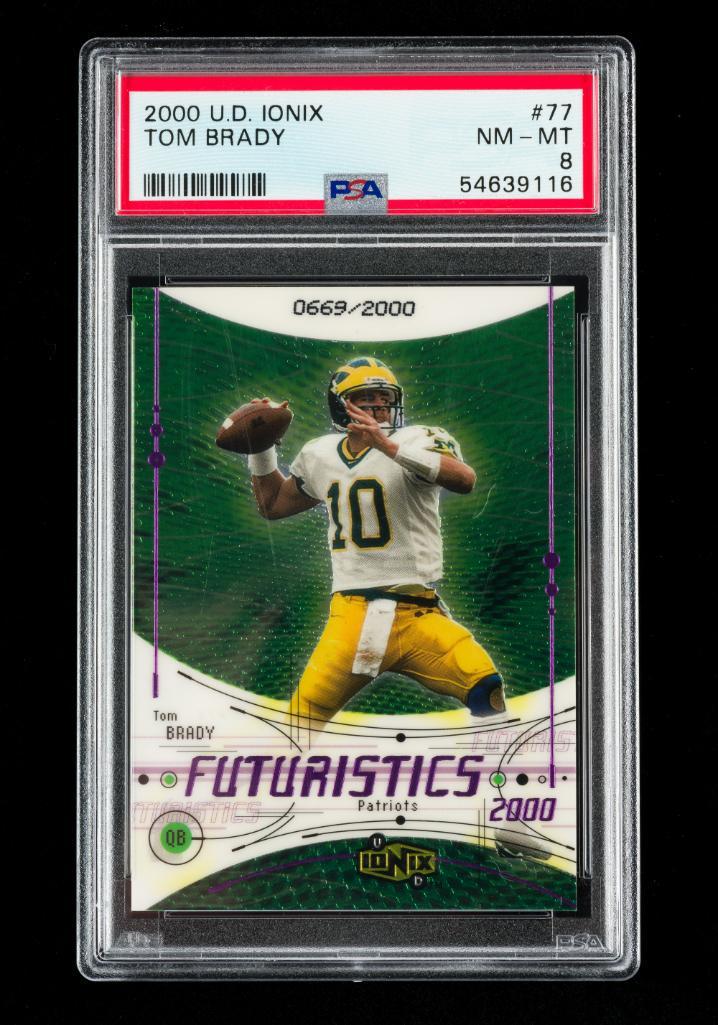2000 Upper Deck Ionix Tom Brady Rookie #77 PSA 8 (1 of 2)