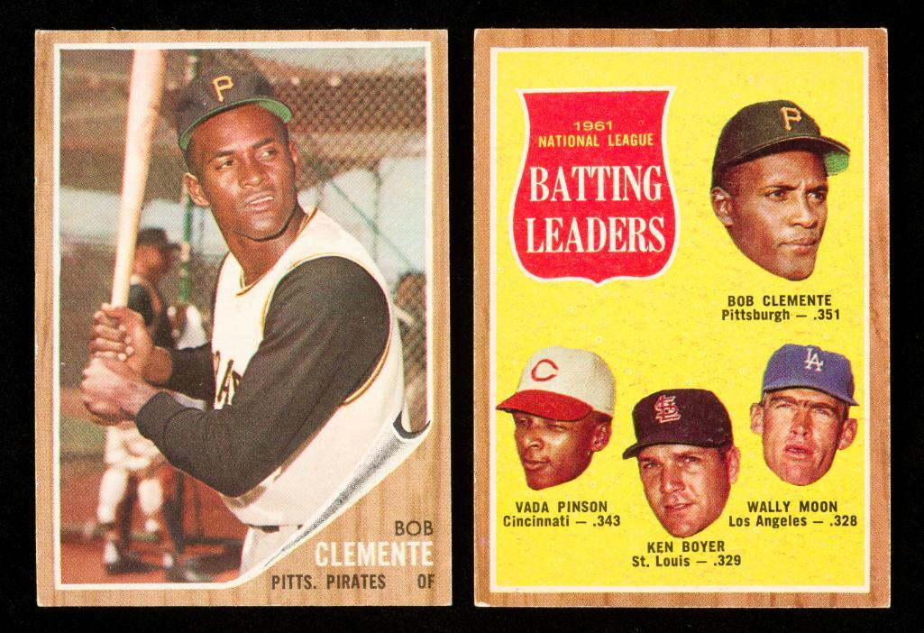 2 1962 Topps Roberto Clemente Cards #10 & #52 (1 of 2)