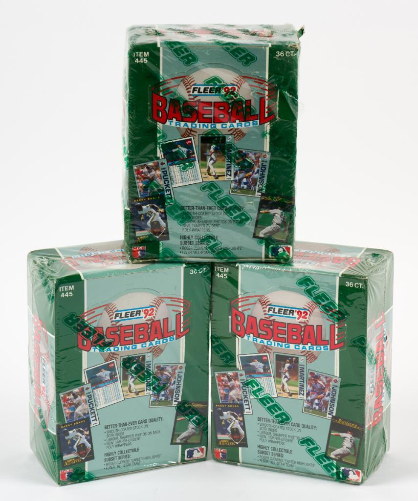 3 1992 Fleer Baseball Unopened Boxes (1 of 2)