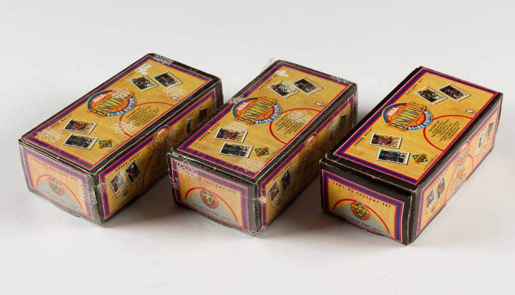 3 1991-92 Upper Deck Basketball Factory Sets (1 of 8)