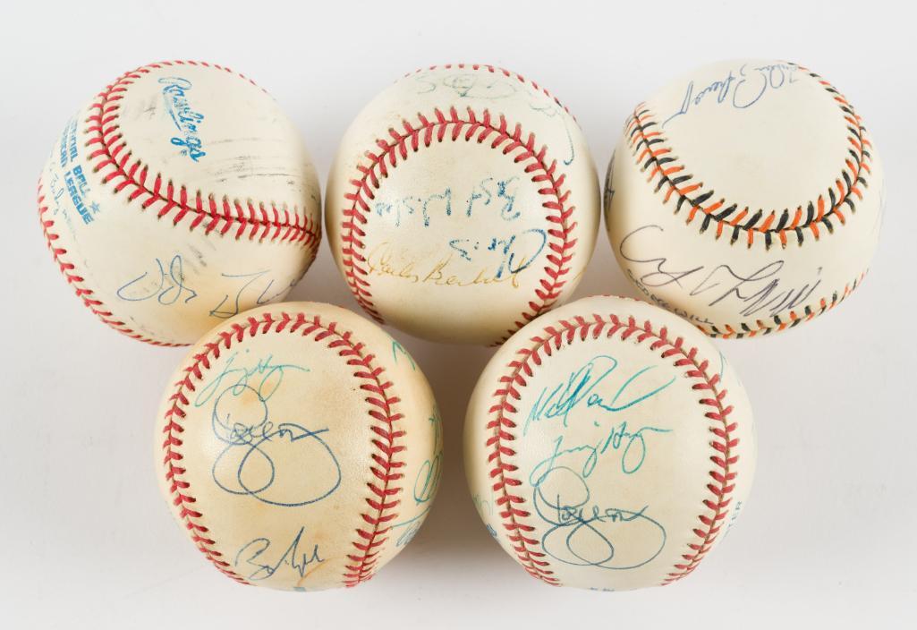 5 Autographed Baseballs (1 of 18)