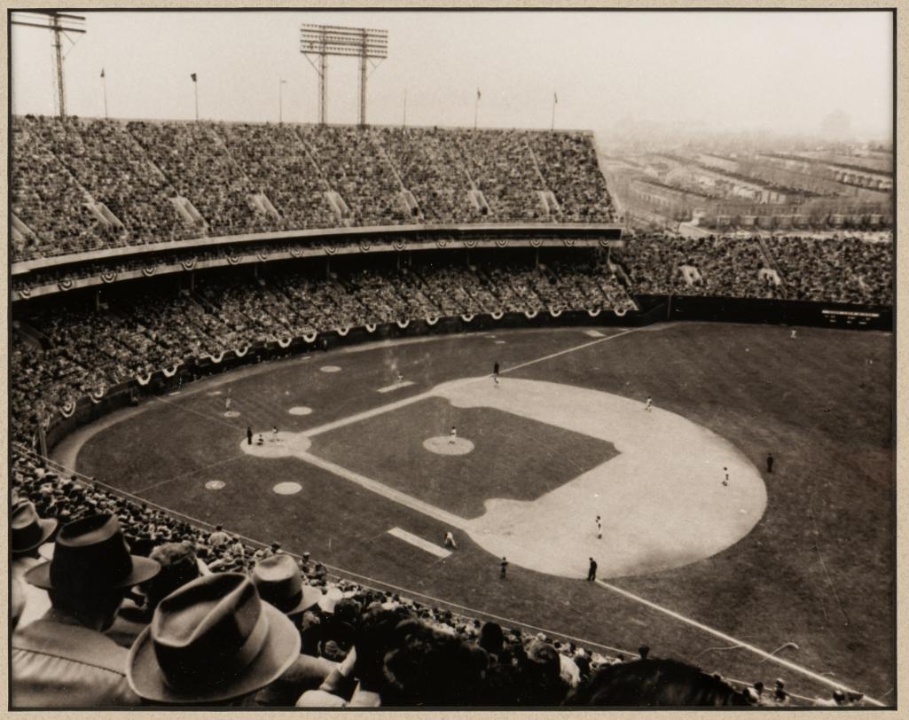 Black & White Photograph Opening Day Memorial Stadium (1 of 4)