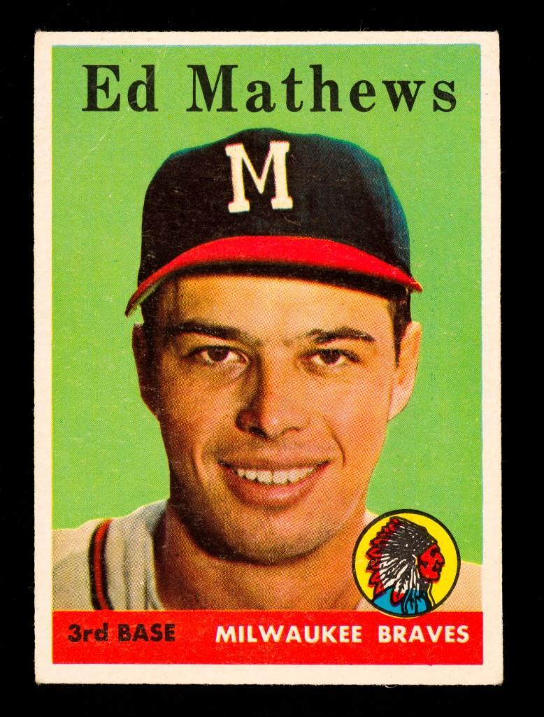 1958 Topps Ed Mathews Baseball Card #440 (1 of 2)