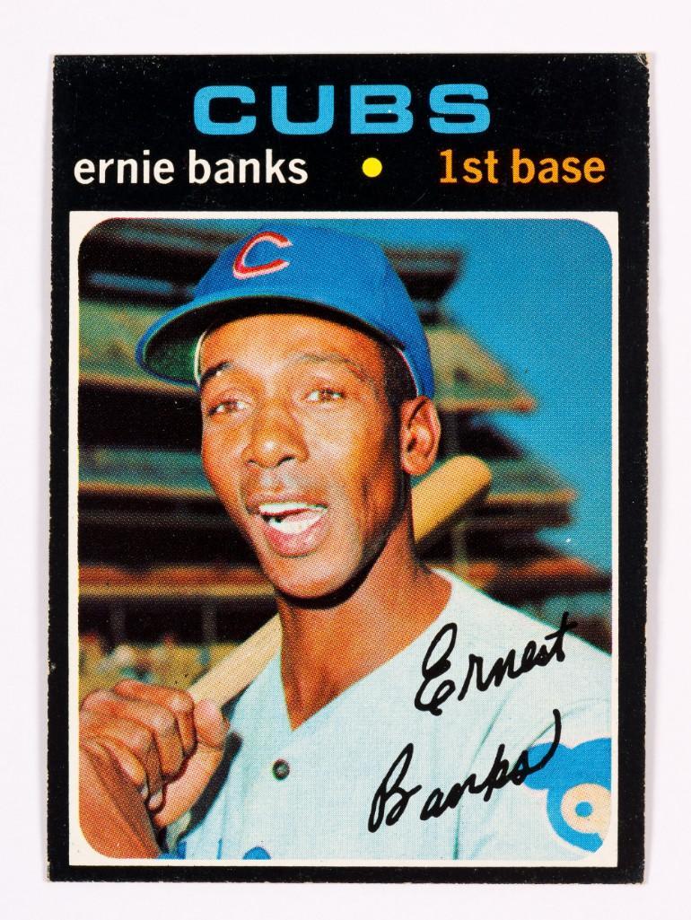 1971 Topps Ernie Banks Baseball Card #525: CONDITION: Excellent to mint. KE.IMPORTANT: Before bidding, please read the terms and conditions. When you registered for the auction you agreed to these terms and will be required to comply with them