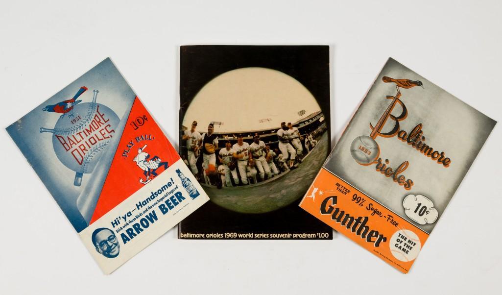 3 Baltimore Orioles Programs (1 of 7)