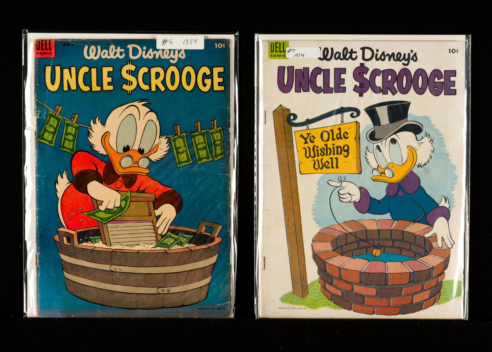 2 Walt Disney's Uncle Scrooge #6 and #7, 1954 (1 of 1)