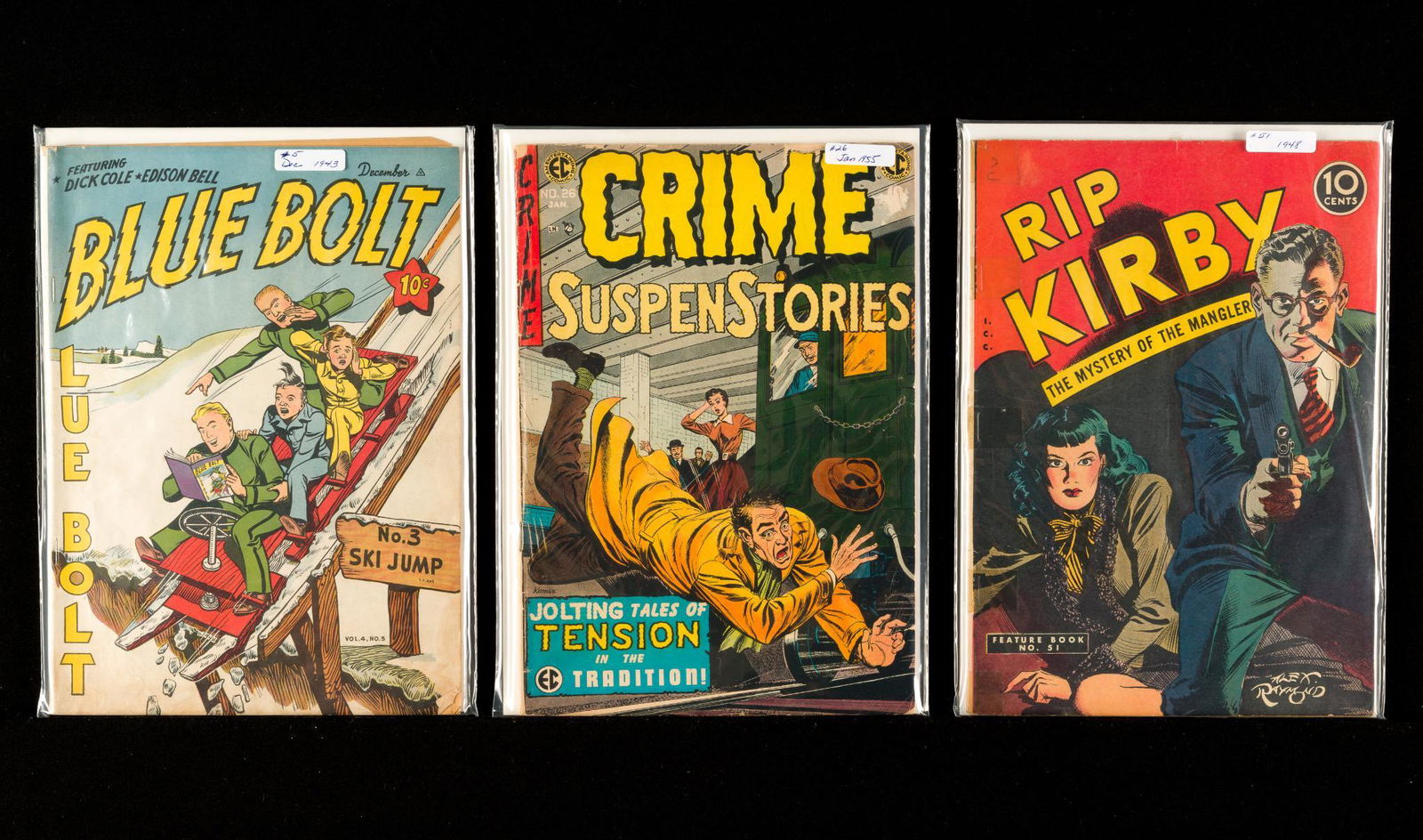 13 Golden Age Crime Comics Incl Rip Kirby, T-Man, & Others (1 of 5)