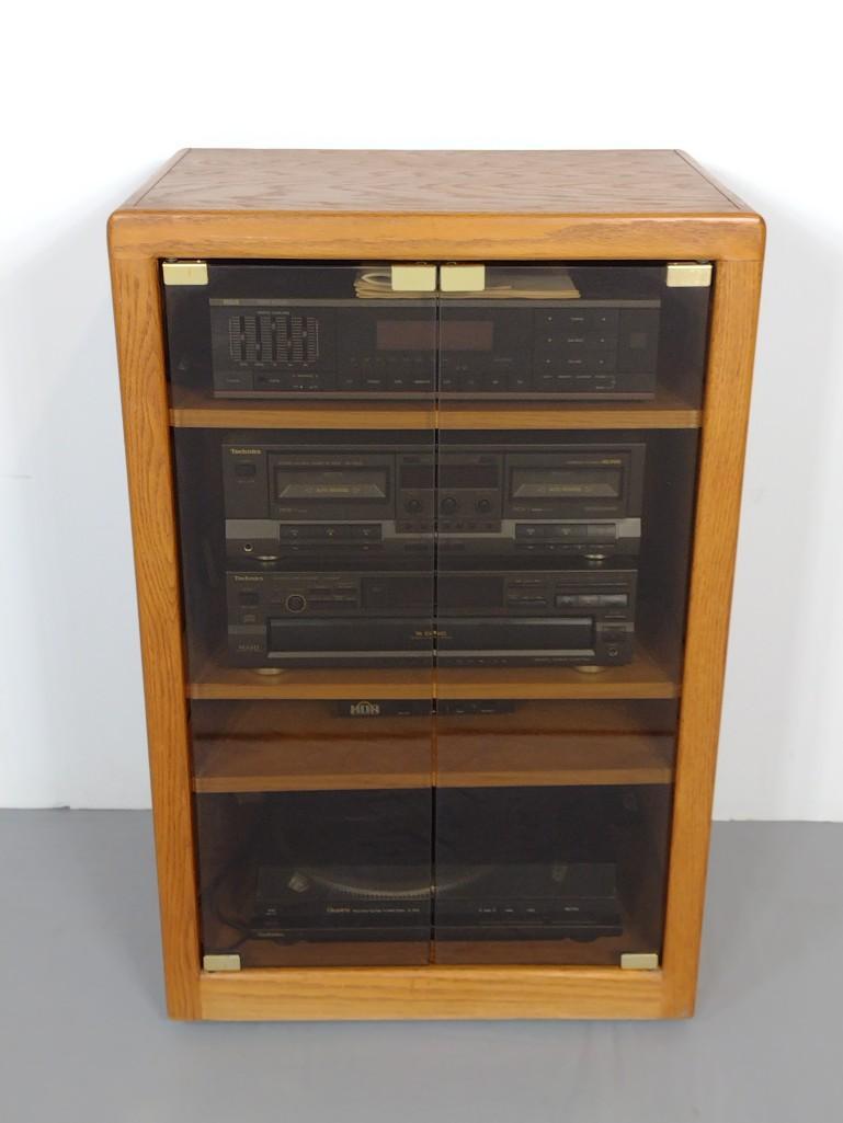 Stereo Cabinet With 4 Components and Speakers (1 of 12)