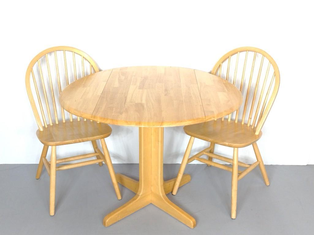 Drop Leaf Dining Table With Two Chairs (1 of 6)