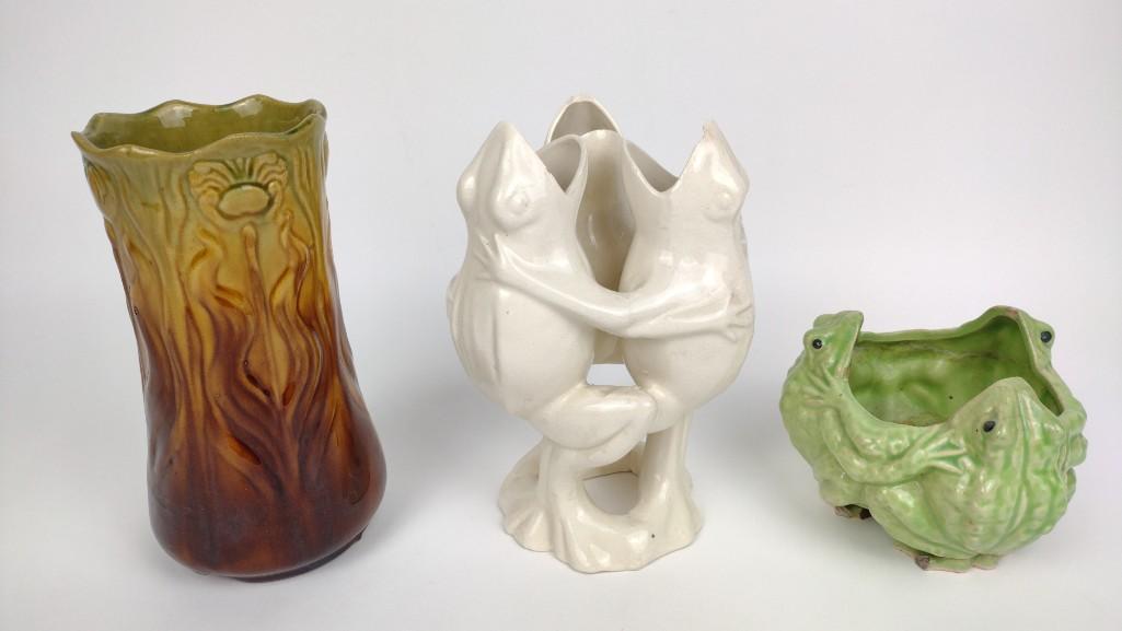 3 Pcs Ceramics incl Frogs (1 of 7)