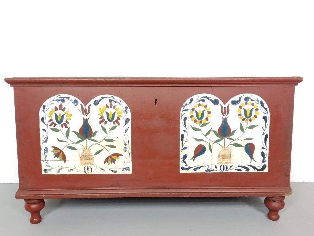 Folk Painted Blanket Chest (1 of 5)