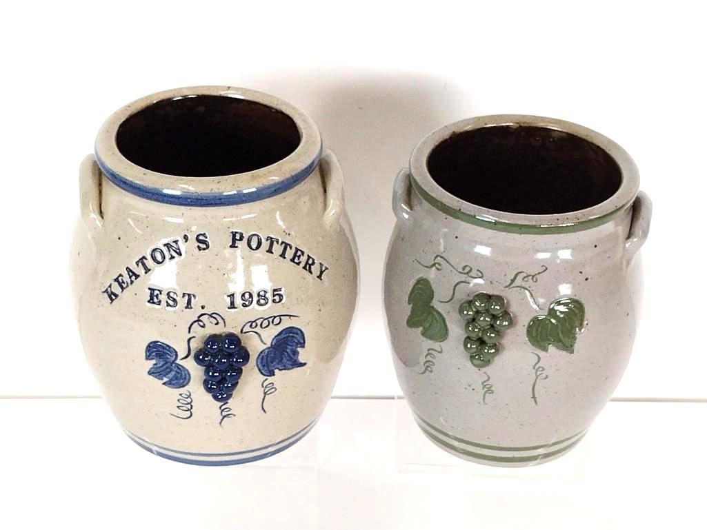 2 Pcs Keaton's Pottery Stoneware (1 of 3)