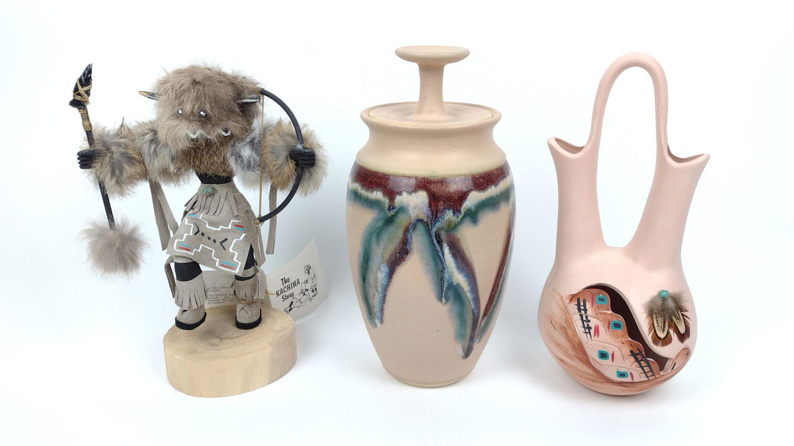2 Pcs Ceramics and Kachina (1 of 8)