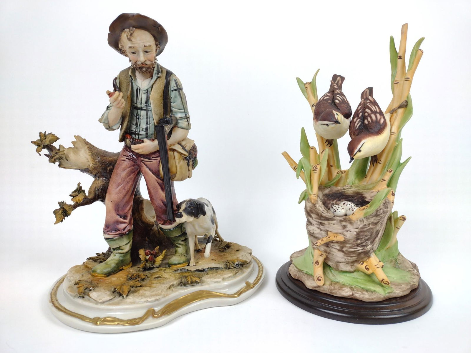 2 Capodimonte Figures incl Hunting Scene (1 of 8)