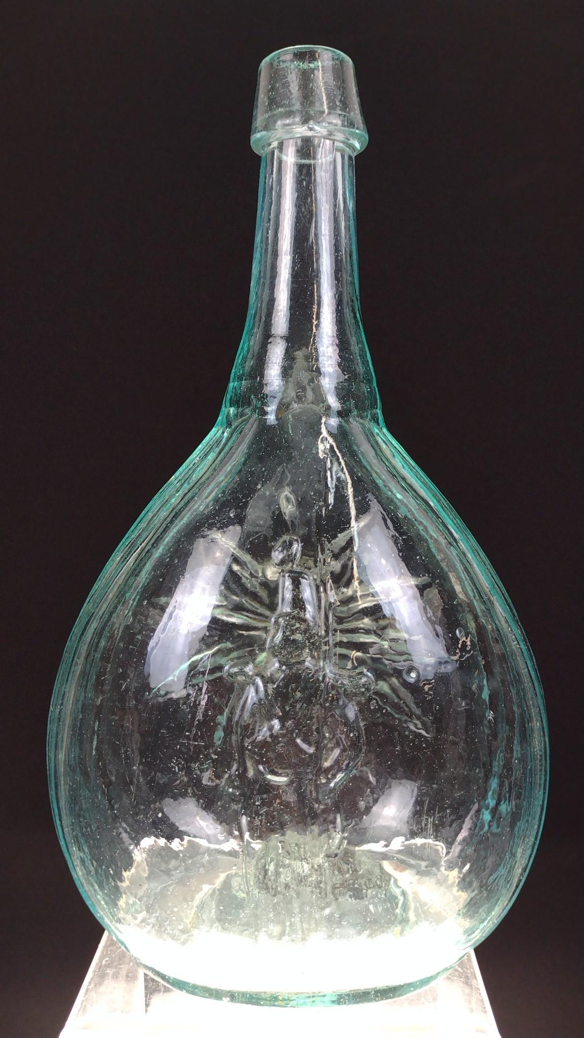 Antique Flask with Soldier and Flower (1 of 4)