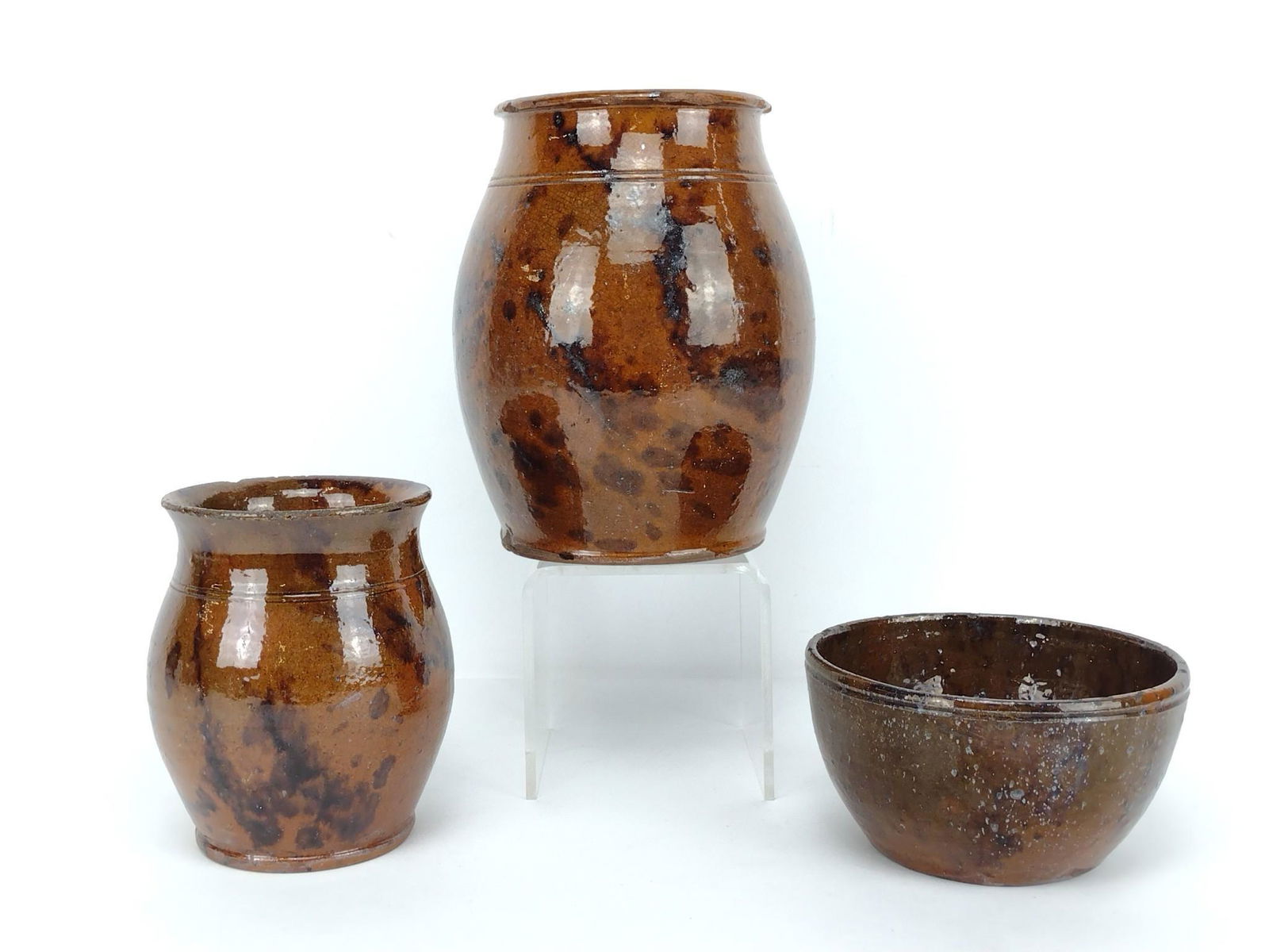 3 Pcs Antique Redware (1 of 5)