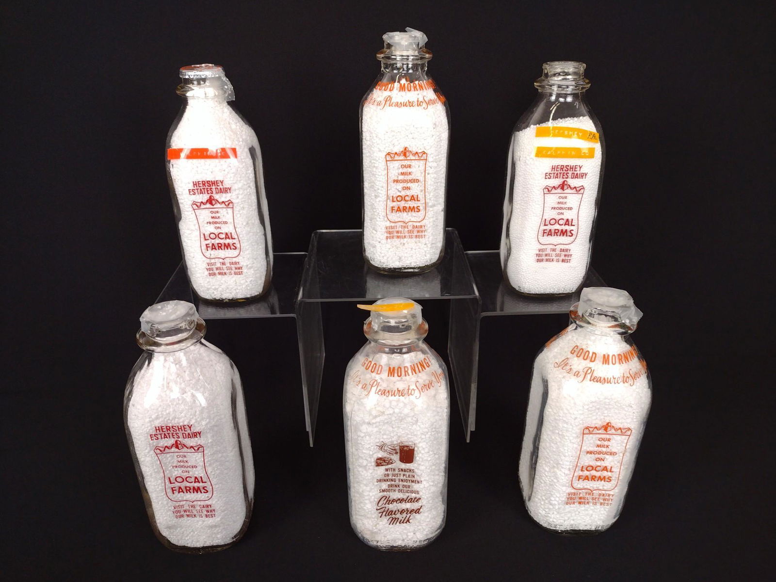 6 Hershey Estate Dairies Milk Bottles (1 of 3)