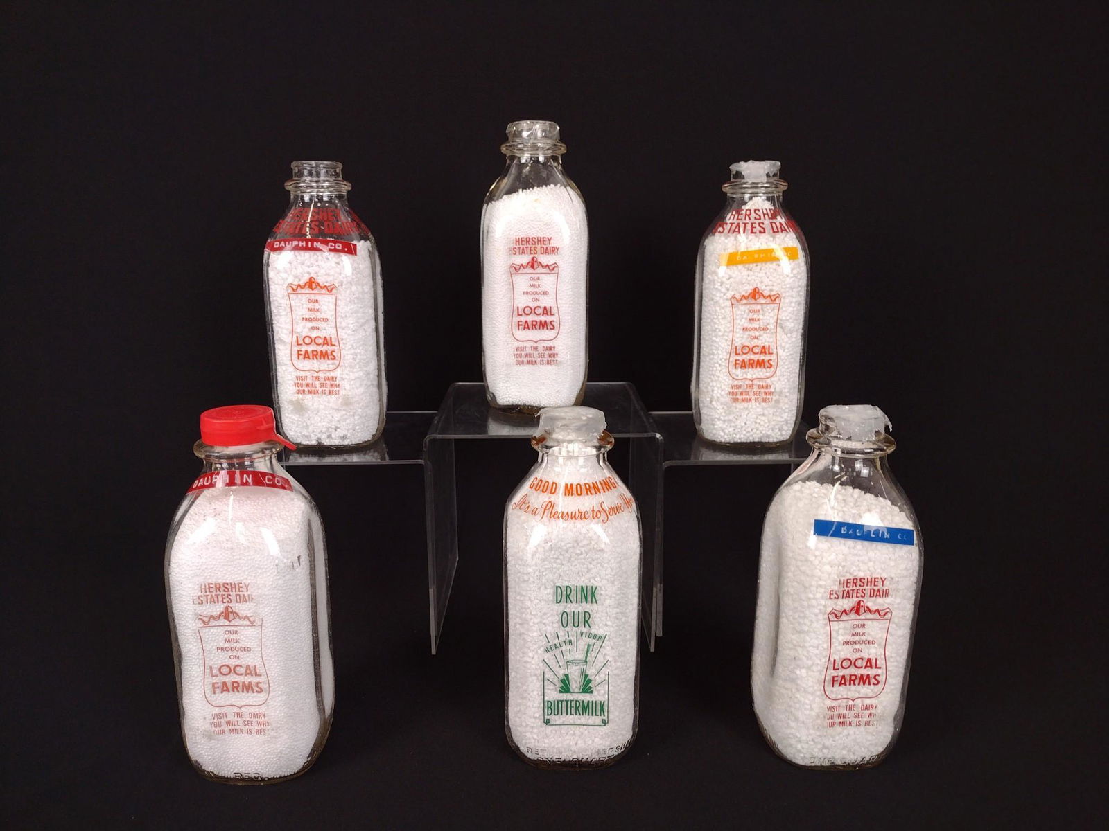 6 Hershey Estate Dairies Milk Bottles (1 of 3)