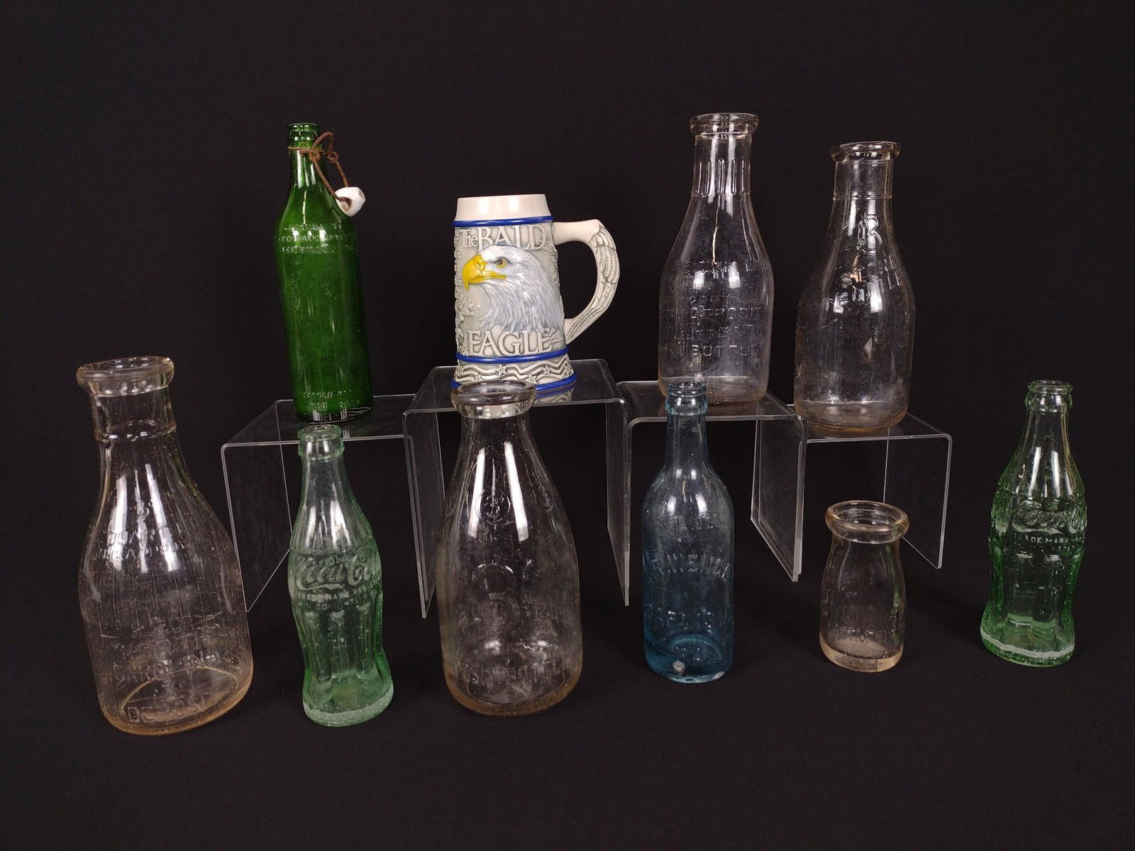 9 Vintage Milk & Soda Bottles incl Carlisle, PA (1 of 8)