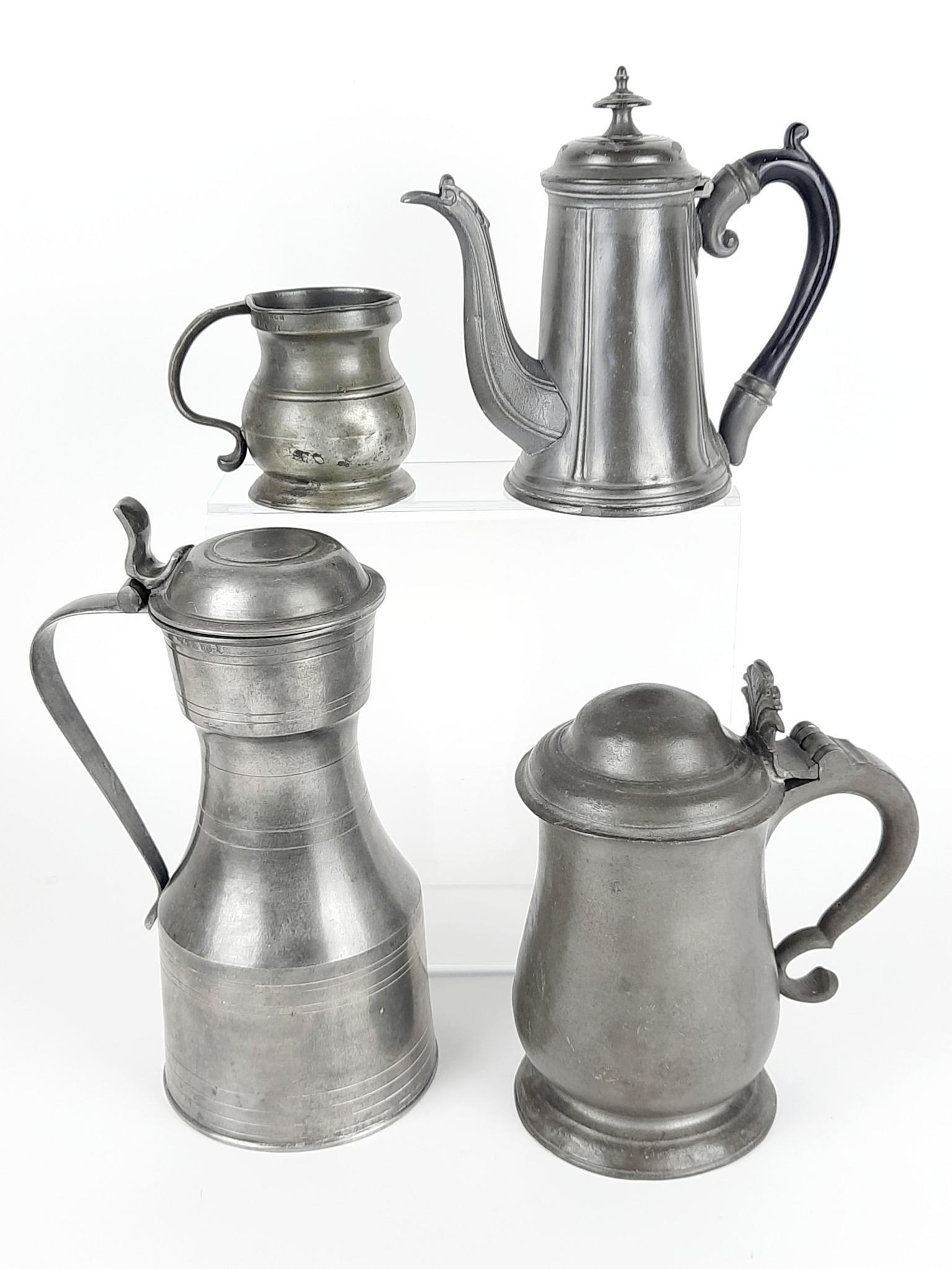 4 Pcs 18th /19th c. Pewter incl Yates and Birch (1 of 12)