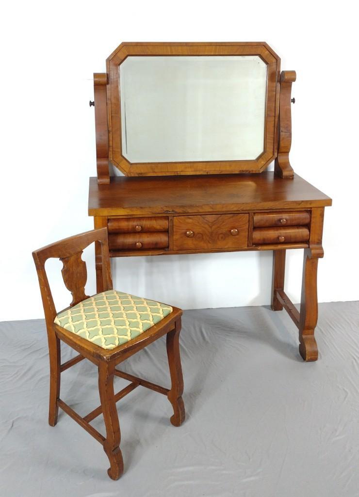 Antique Dressing Table with Chair (1 of 7)