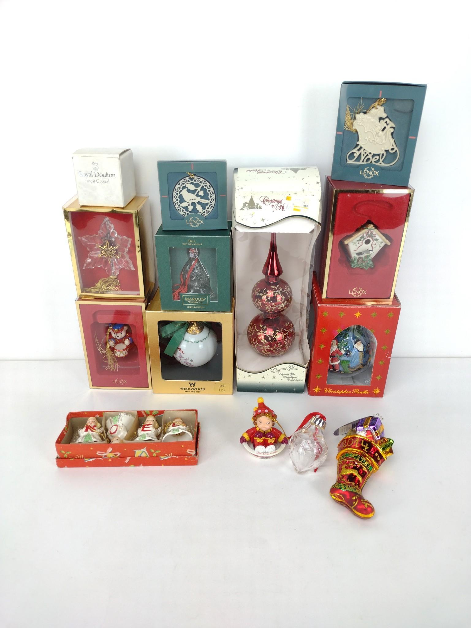 16 Designer Christmas Ornaments Incl Lenox (1 of 1)