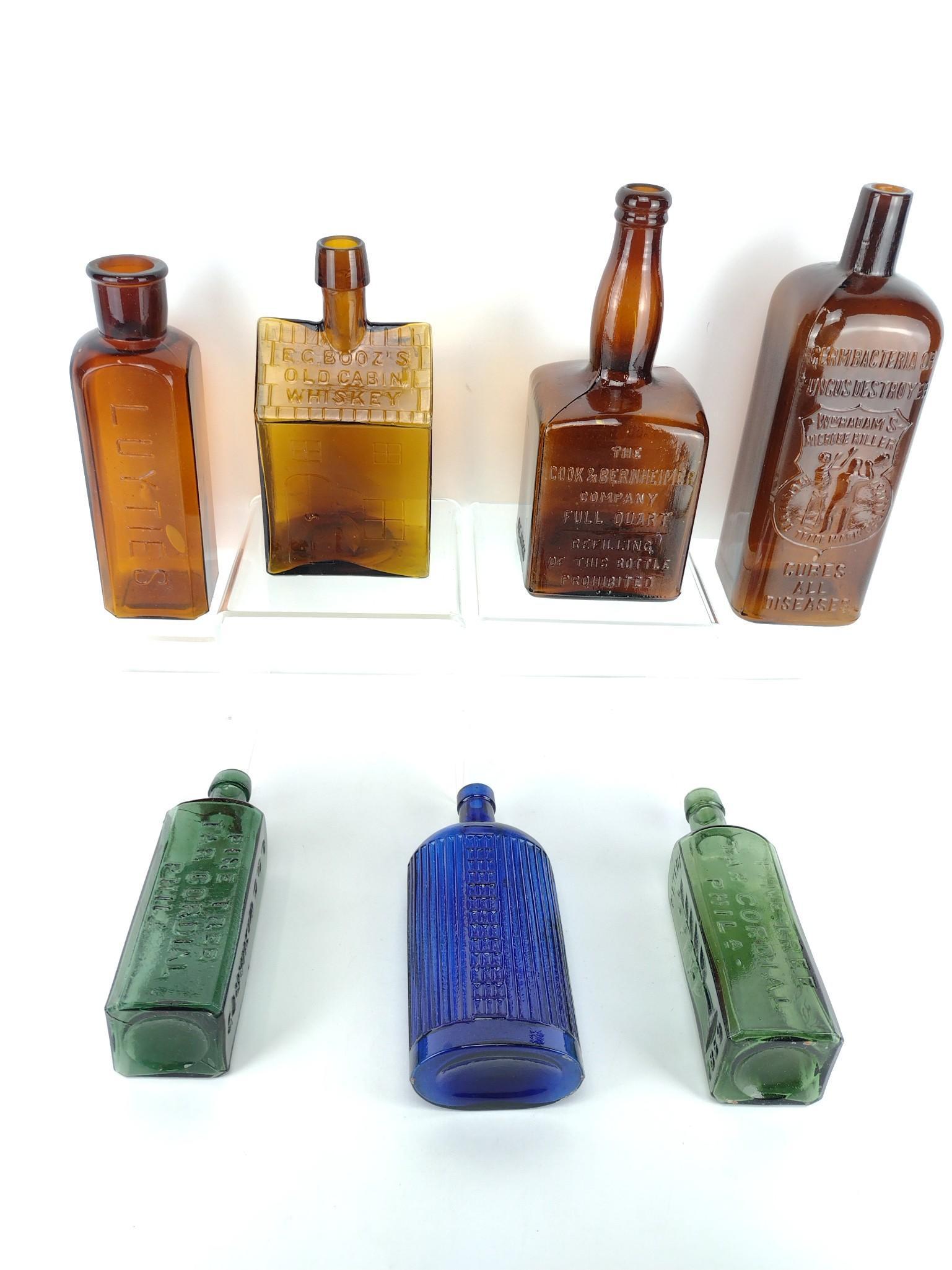 7 Antique Bottles Incl E.G. Booz's (1 of 4)