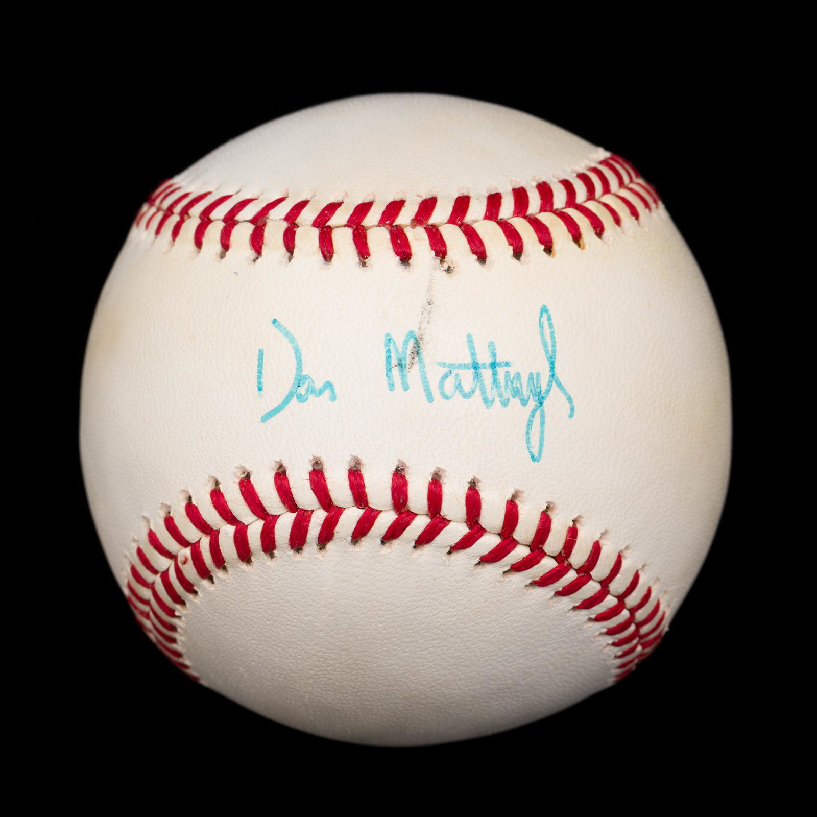 Don Mattingly Signed Baseball: Rawlings Official American League. MH.