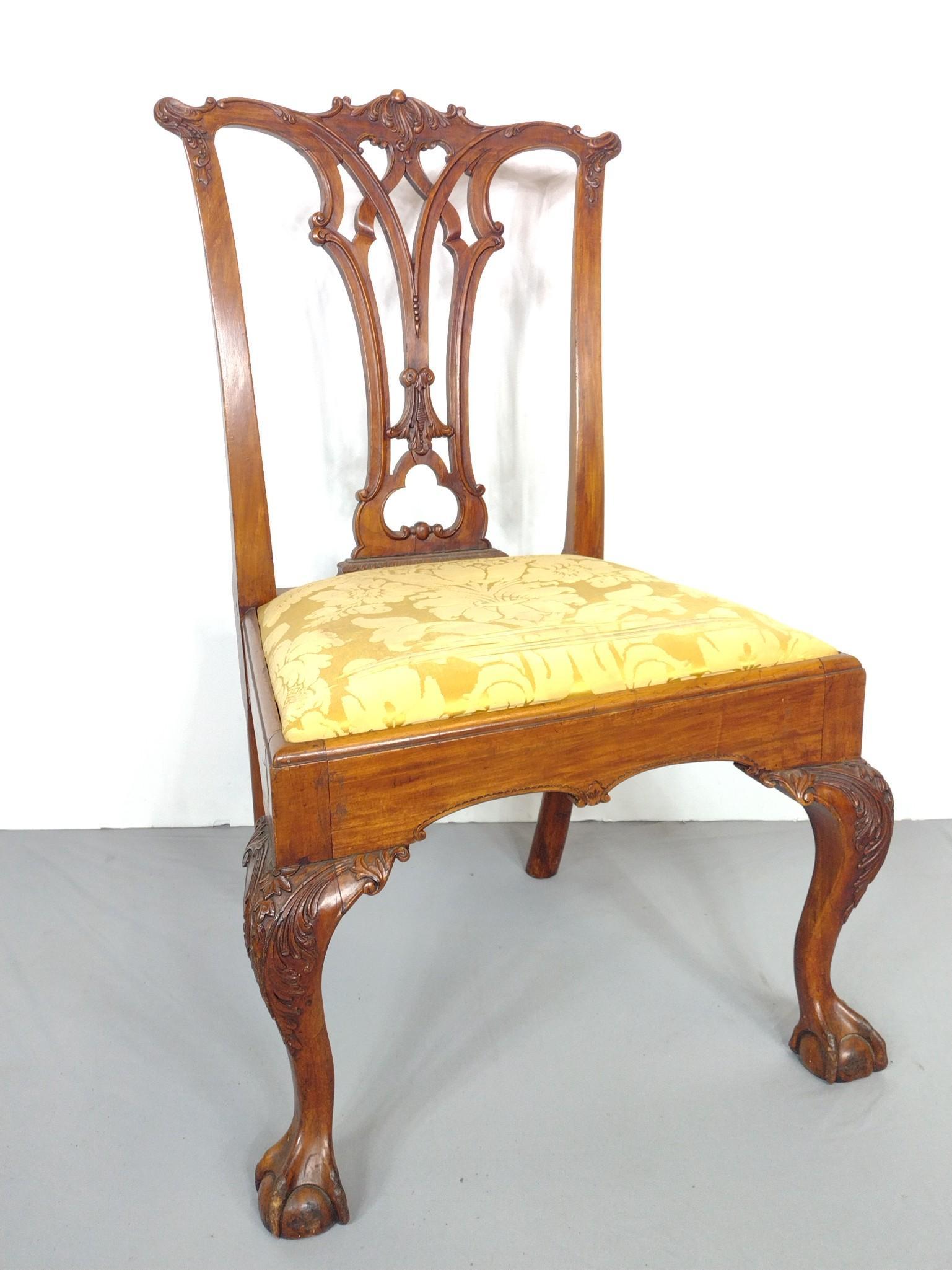 Antique Bench Made Chippendale Chair (1 of 8)