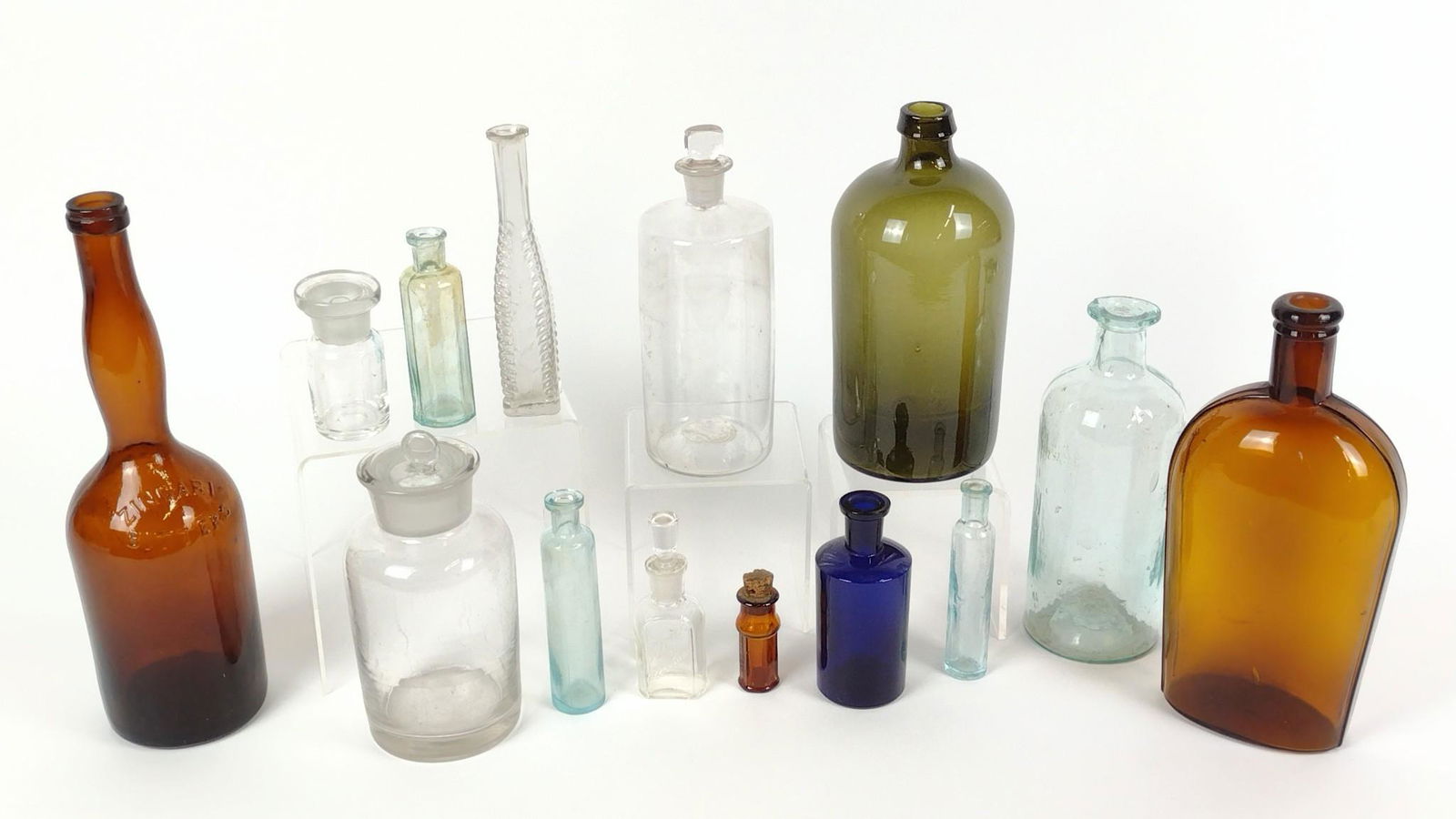 14 Antique Bottles incl Blown (1 of 6)