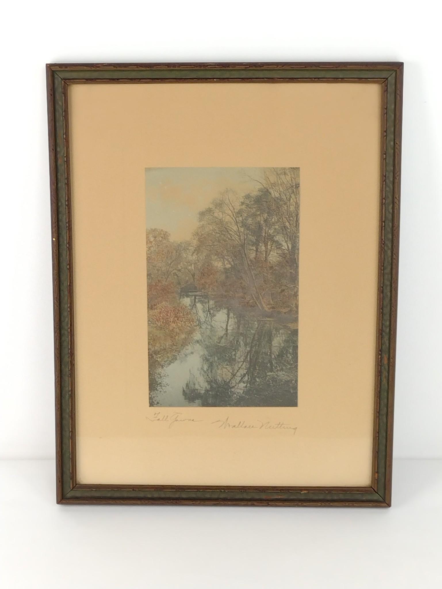 Wallace Nutting "Fall Gowns" Print: Overall with frame 17-1/2" high x 13-1/4" wide. MG. IMPORTANT: Before bidding, please read the terms and conditions. When you registered for the auction you agreed to these terms and will be required