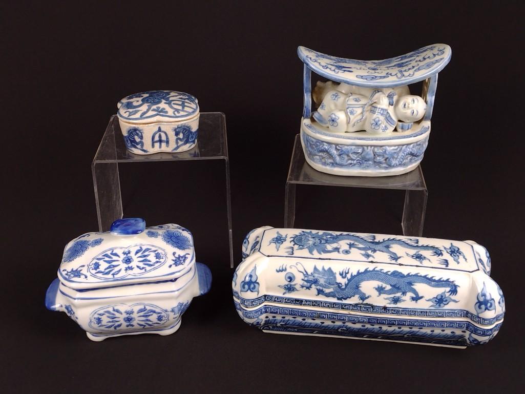 4 Pcs Blue and White Ceramics incl Boxes (1 of 4)