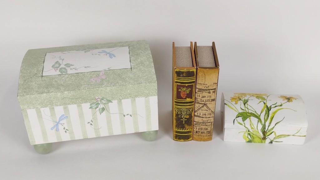 4 Decorative Boxes incl Book Safe (1 of 4)