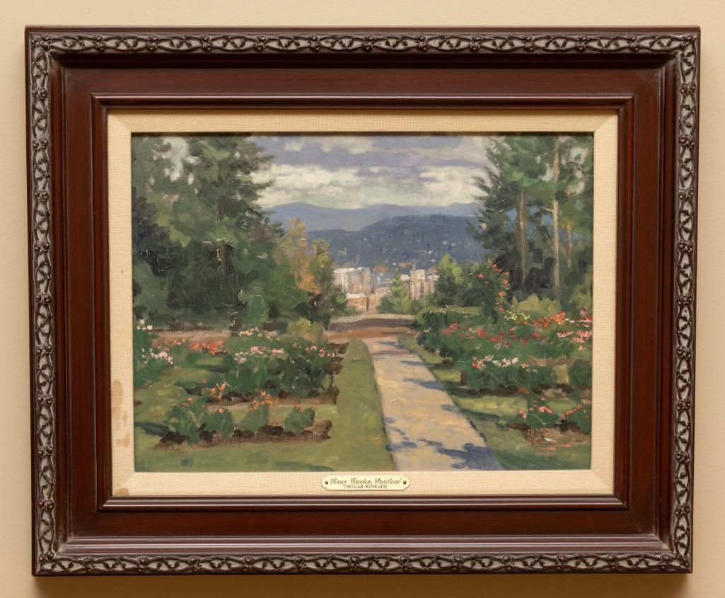 Thomas Kinkade "Rose Garden, Portland" 22 / 750 S/N Print on Canvas (1 of 5)