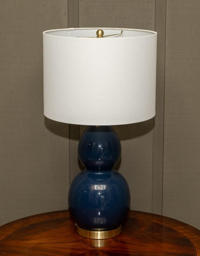 Blue Ceramic Table Lamp (1 of 2)