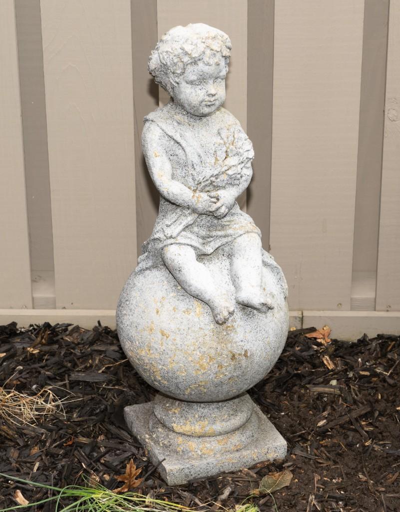 Child on Ball Yard Sculpture (1 of 2)