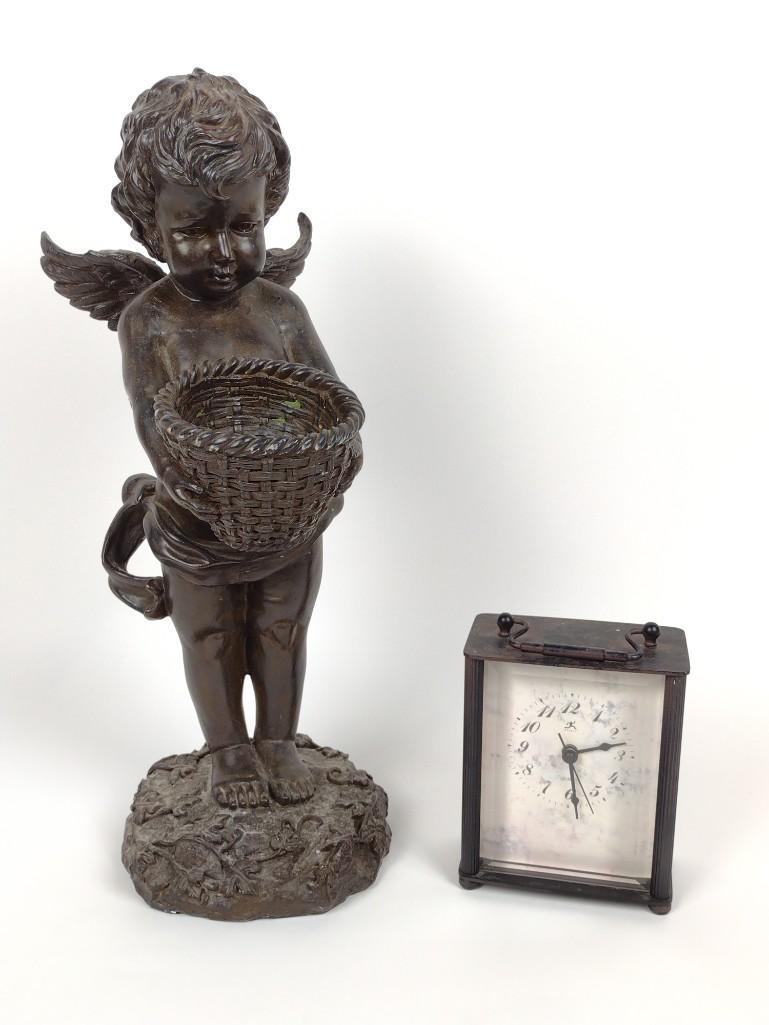 Resin Cherub Figure and Infinity Clock (1 of 5)
